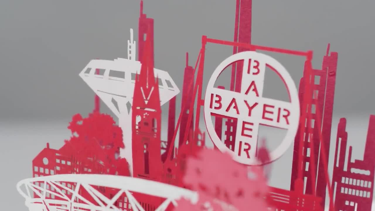 3D Card "Leverkusen - Panorama", Pop-up Greeting Card As A