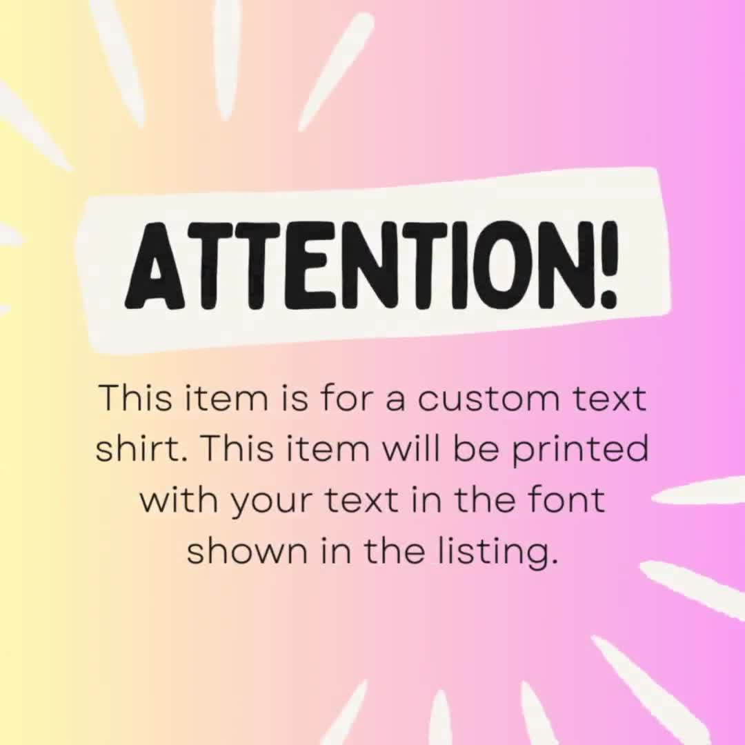 Custom Shirt, Personalized Block Font Text T-Shirt, Custom Short Sleeve Cotton Tee video poster