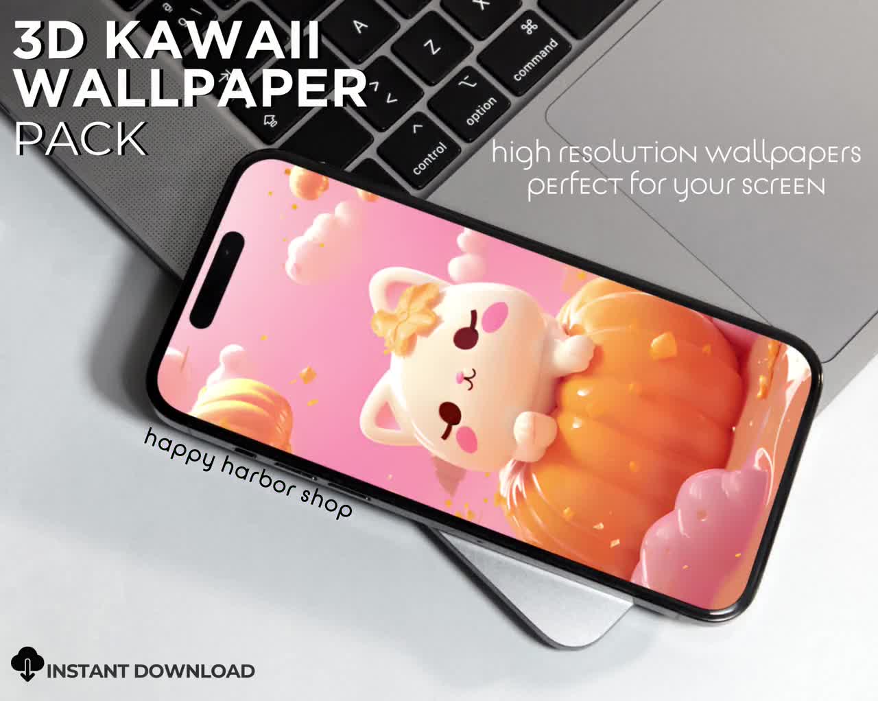 Download Be Happy and Kawaii Wallpaper