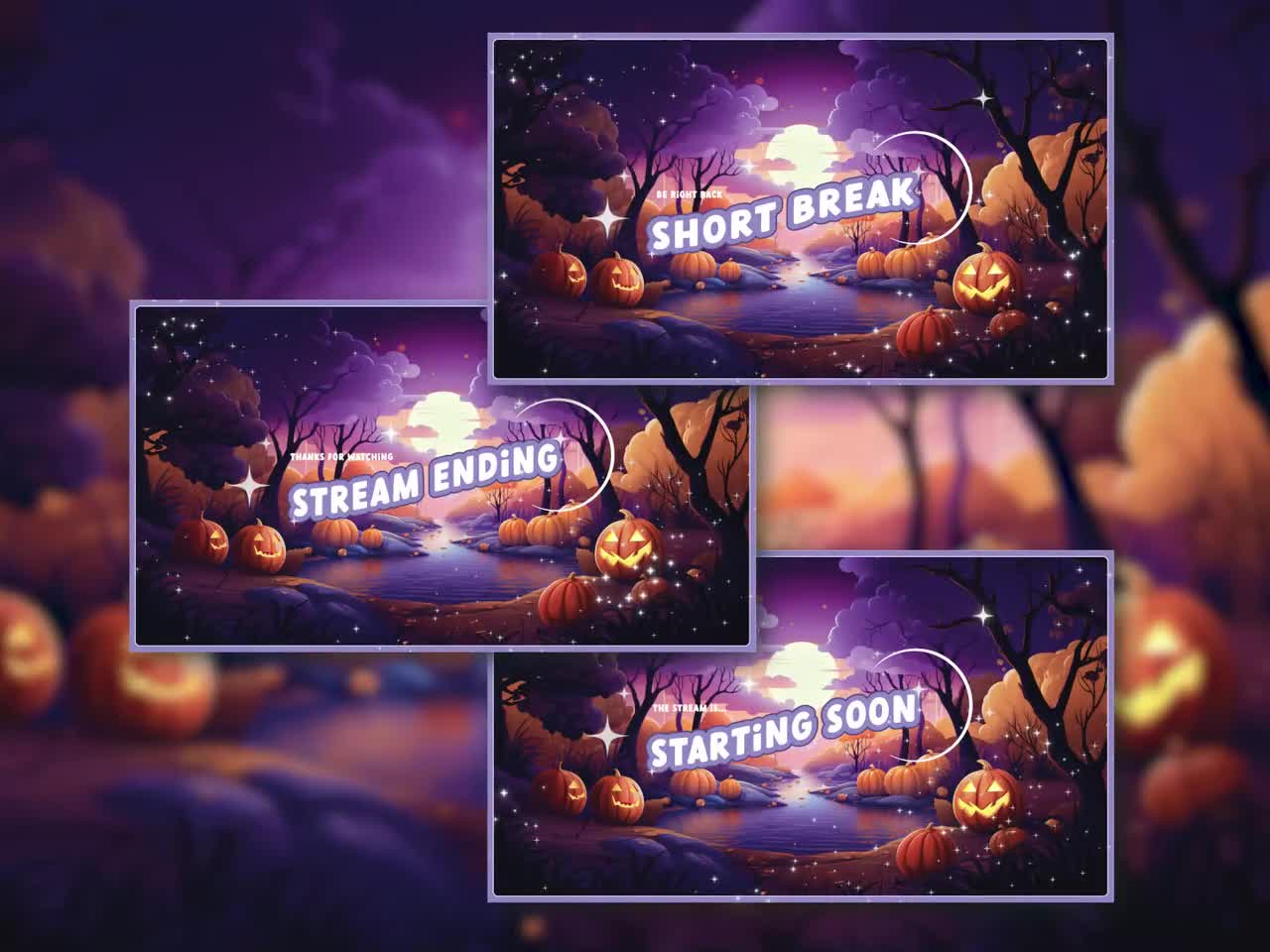 Cozy Animated Halloween Stream Screens Package - CUTE halloween - Twitch  Overlay Halloween Twitch Overlay Cozy