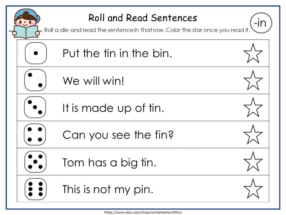 CVC Words Worksheets Sentences Reading Printable - Etsy