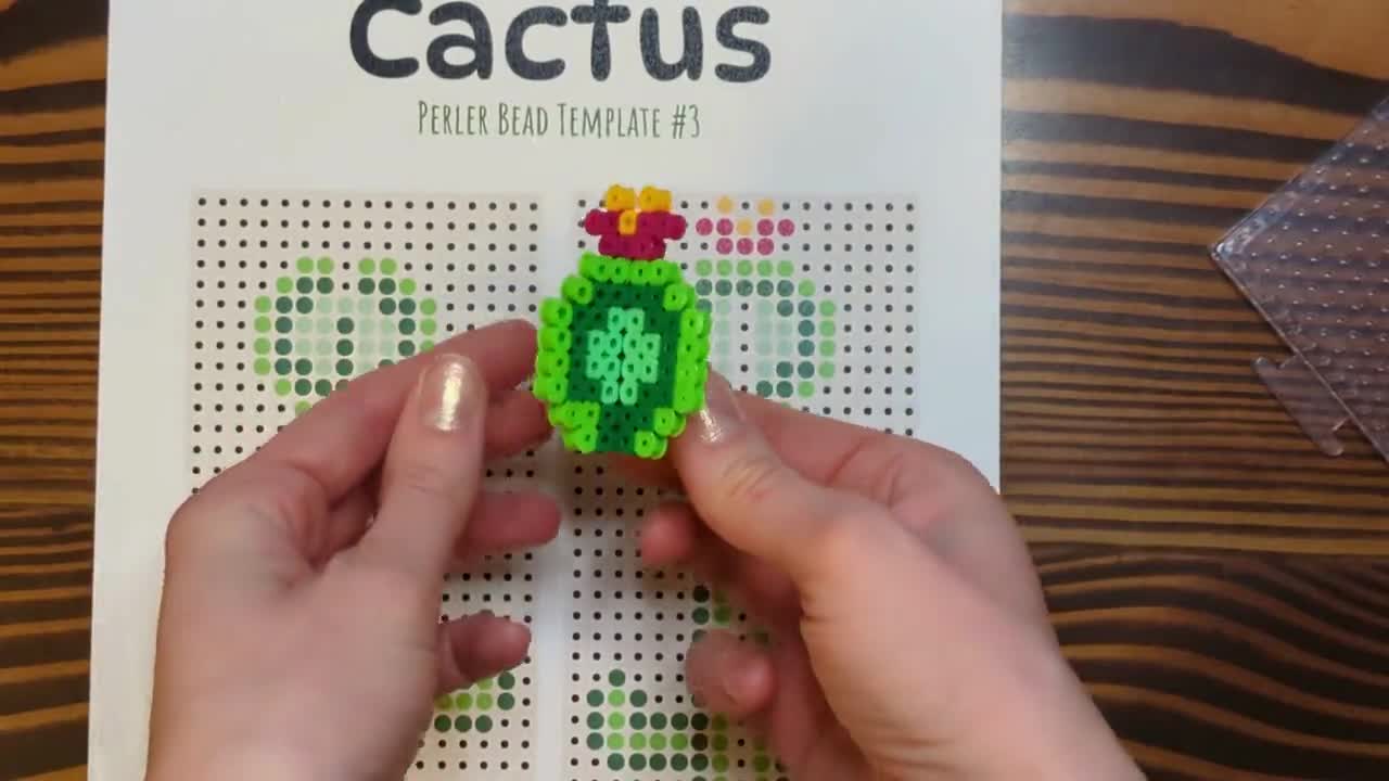 Kaktus Bgelperlen Vorlagen, Fuse Bead Muster (Digitaler Download)