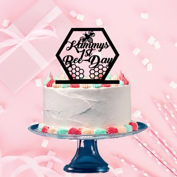 TC0092 Happy Birthday Tennis Party Wedding Birthday Acrylic Cake Topper  Cupcake Toppers Decor Set 11 pcs