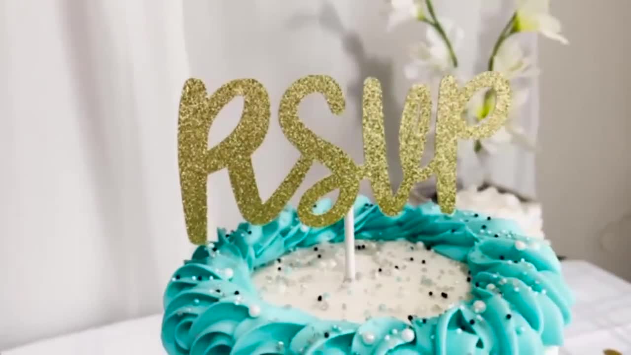 Personalizado pastel topper con nombre o texto corto, Decoración