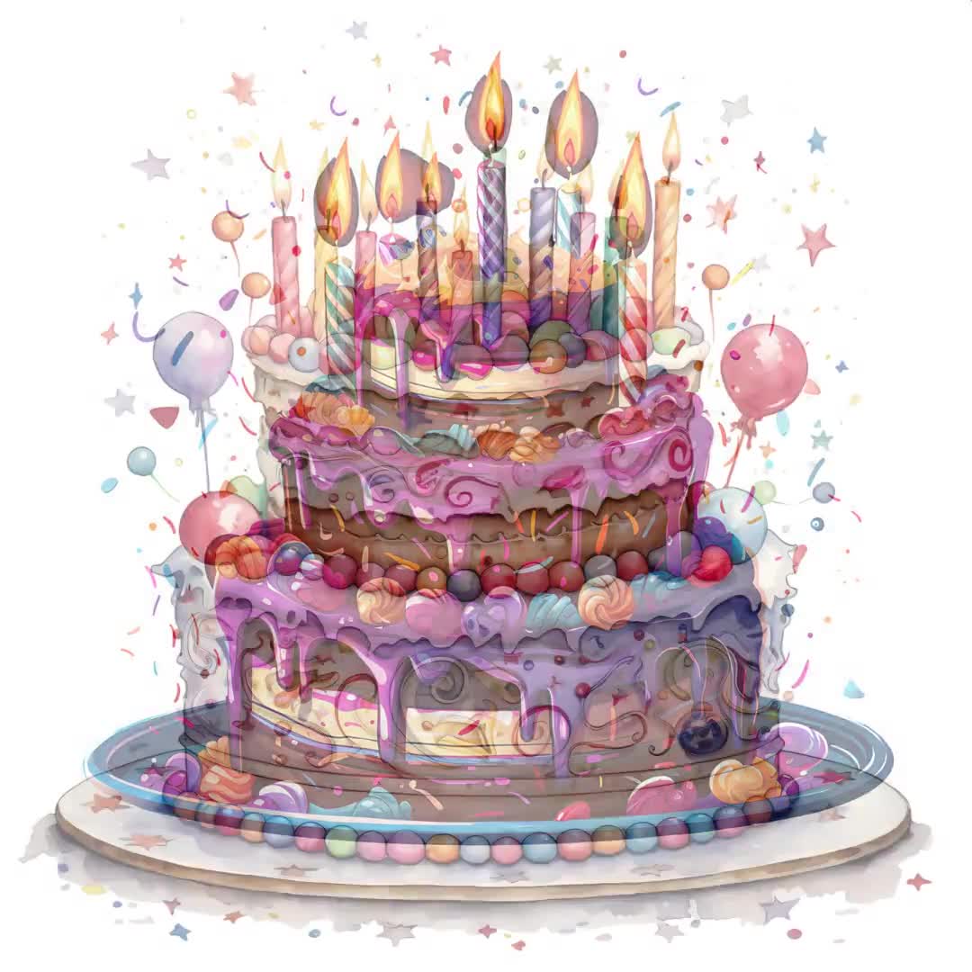 Free Vector | Birthday cake illustration over white