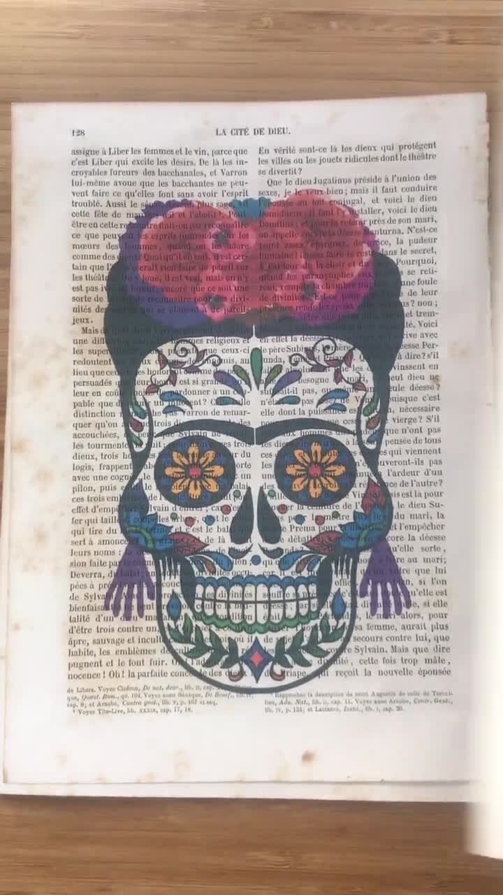 STAR WARS Stormtrooper Sugar Skull Day of the Death Print Book Art Dia de  los Muertos Room Print Gift Print Decor Dictionary (13-Nº11), image size:720x1280