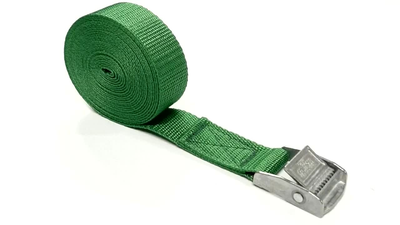 1 Meter Cam Buckle Tie Down Strap - 25mm Wide Polyester Webbing For Securing Cargo
