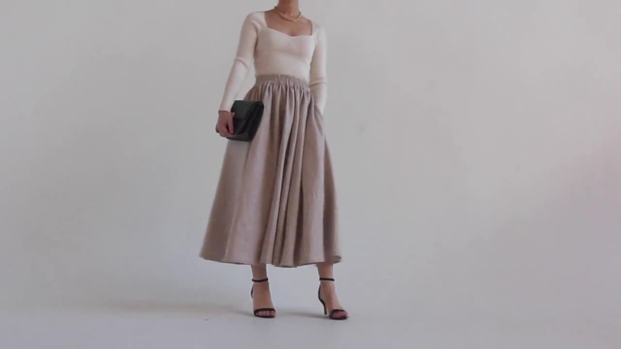 The Assembly Line A-line Midi Skirt - The Fold Line