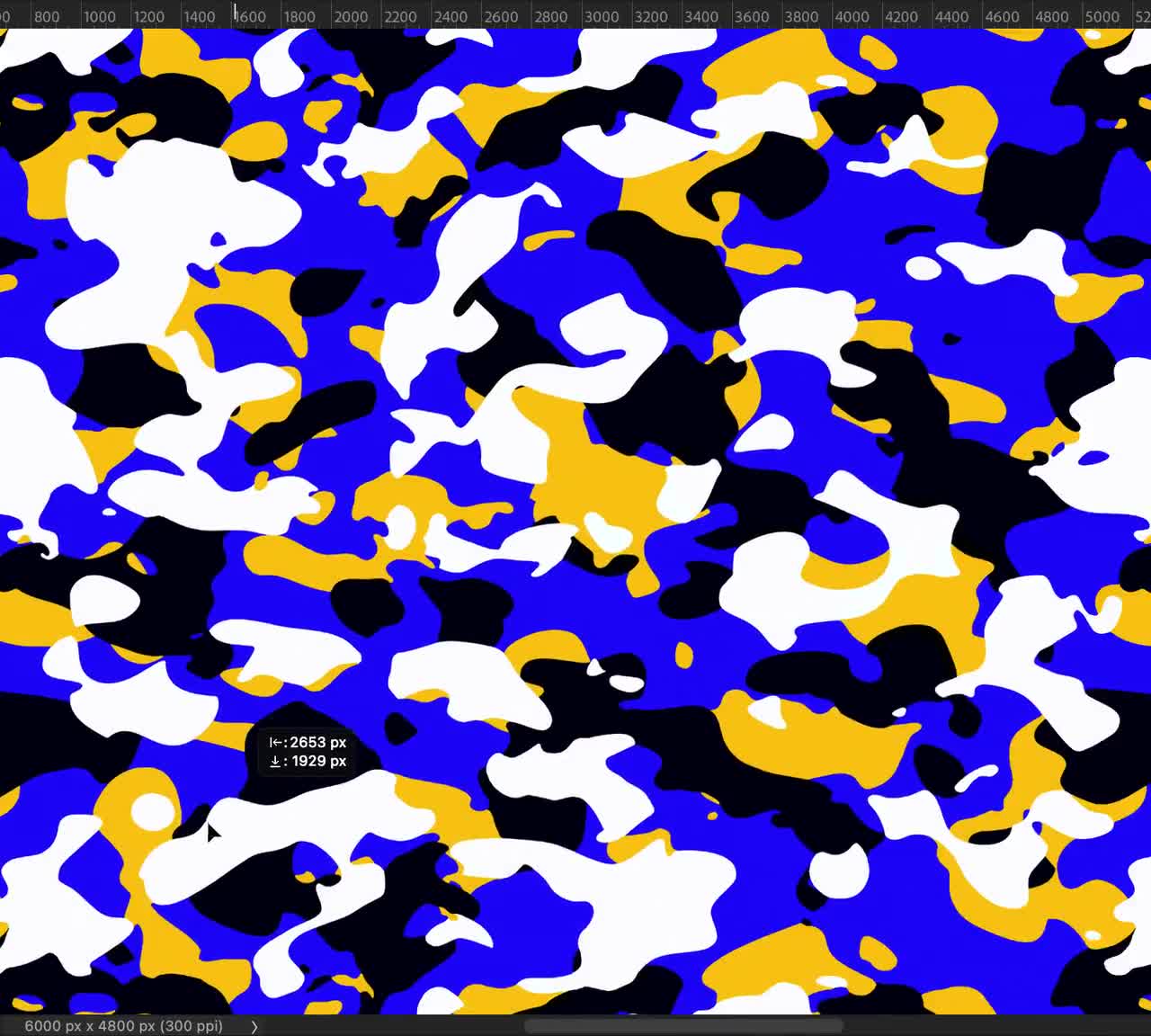 Blue Yellow Gold Camo Seamless Background Pattern Military