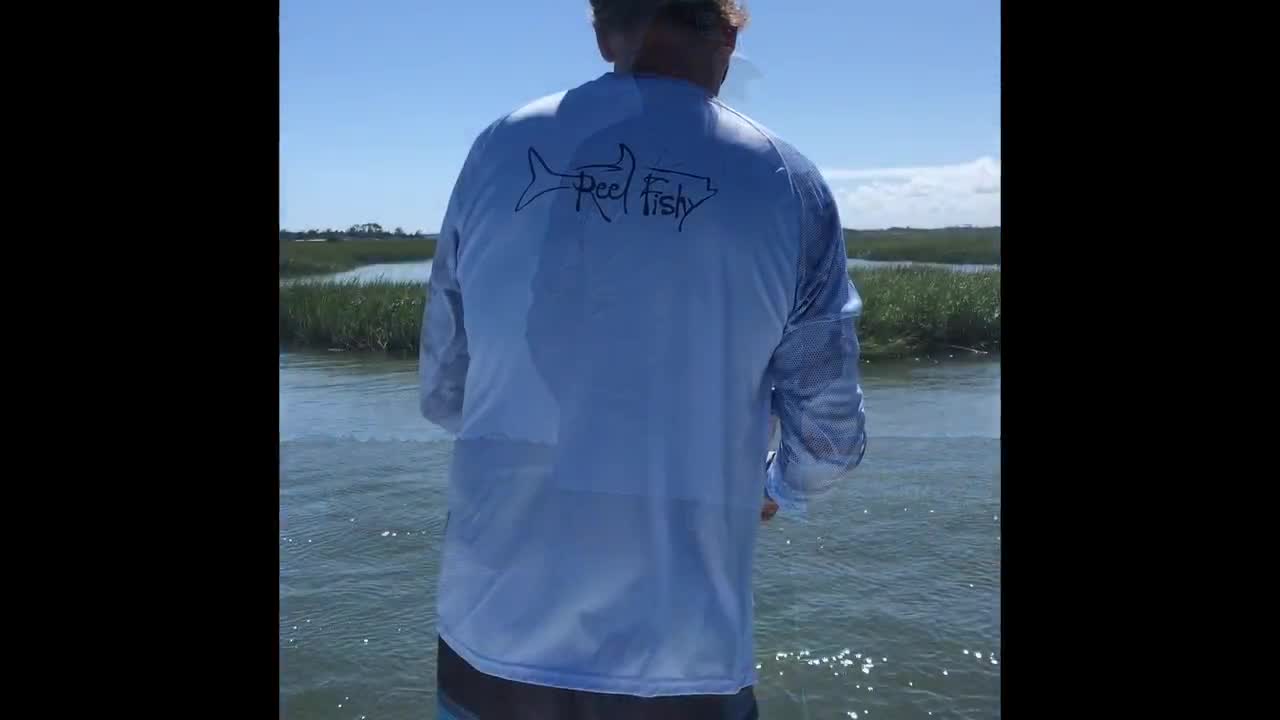 Tarpon Performance Digital Camo 50+uv Fishing Long Sleeve Shirts- Reel Fishy Apparel M / Red Camo - unisex