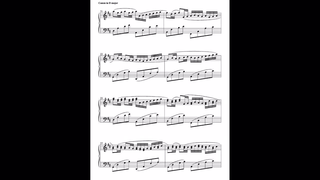 カノン ニ長調（楽譜） - Etsy 日本