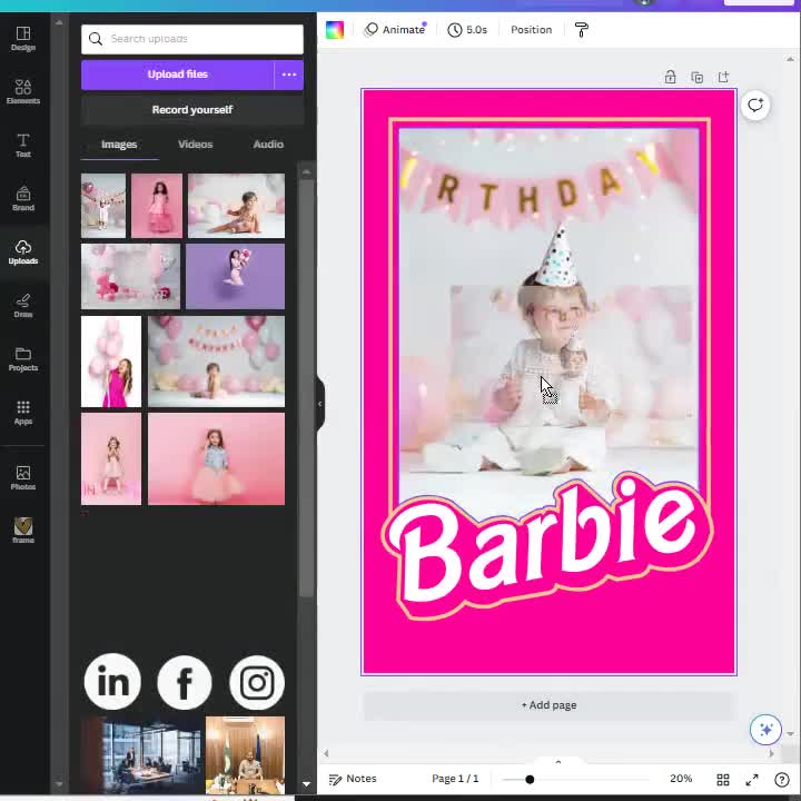 Hi Barbie 💖 canvafonts barbie barbiemovie canva