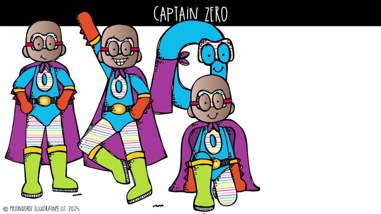 Captain Zero clip art, Math clip art, Superhero clip art Mini, image size:1280x720