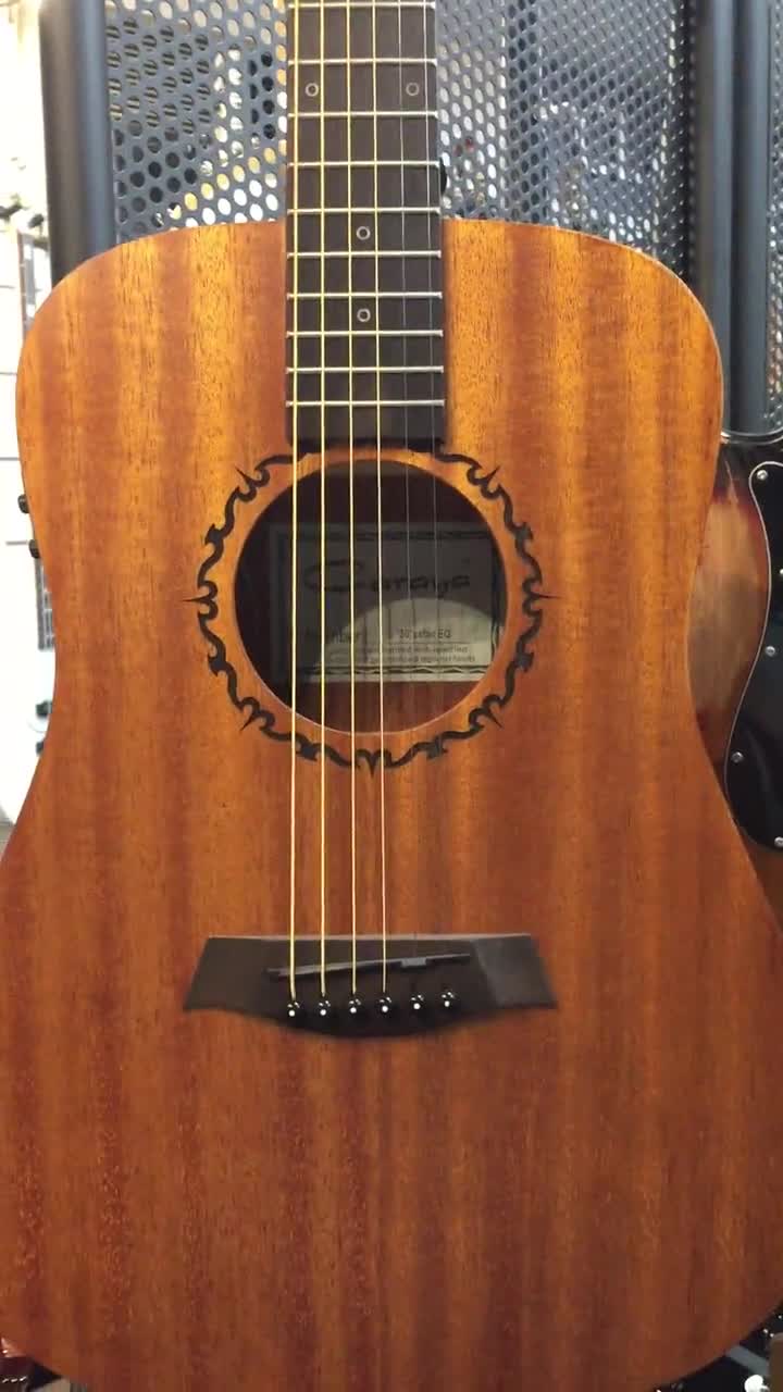 Caraya Safair 36 EQ All Mahogany Acoustic Guitar With Built-in EQ and  Tuner, Comes With Bag, String and Picks. 