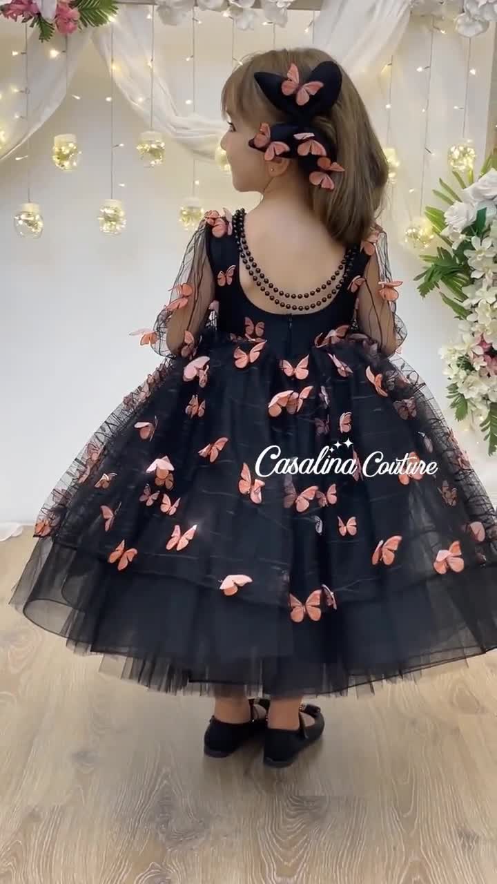Affordable Black High Low Pageant Gown With Gold Sequin Tulle And Tulle  Ball Grap For Flower Girls Perfect For Weddings, Birthdays, And Special  Occasions From Queenshoebox, $98.99 | DHgate.Com