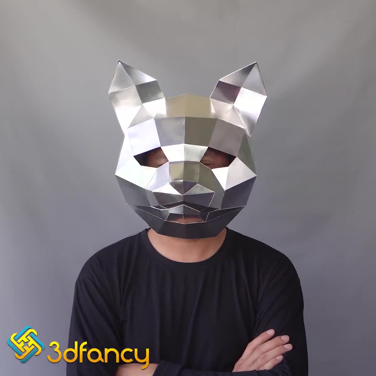 Free Cat Mask Papercraft PDF, SVG Template – 3dfancy