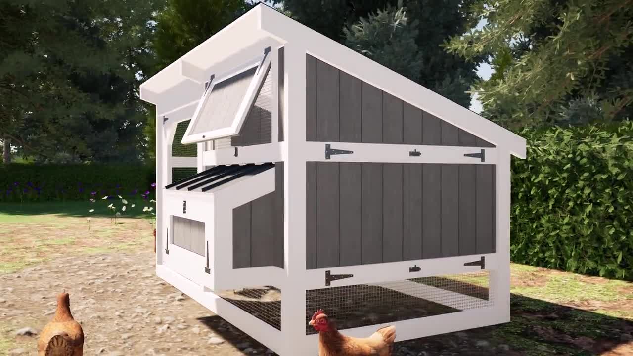 6羽の鶏のためのDIY鶏小屋設計図（PDFデジタルダウンロード） - Etsy 日本