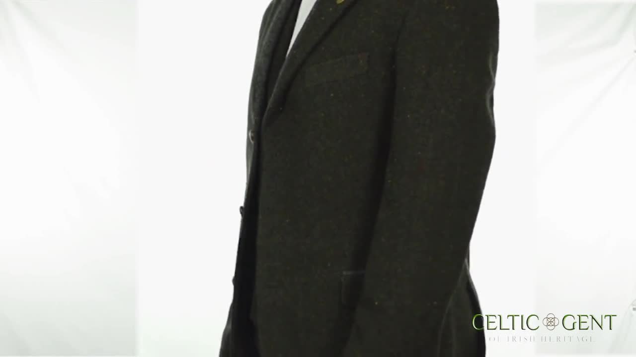 Celtic Tweeds Casement Green Classic Fit Tweed Jacket