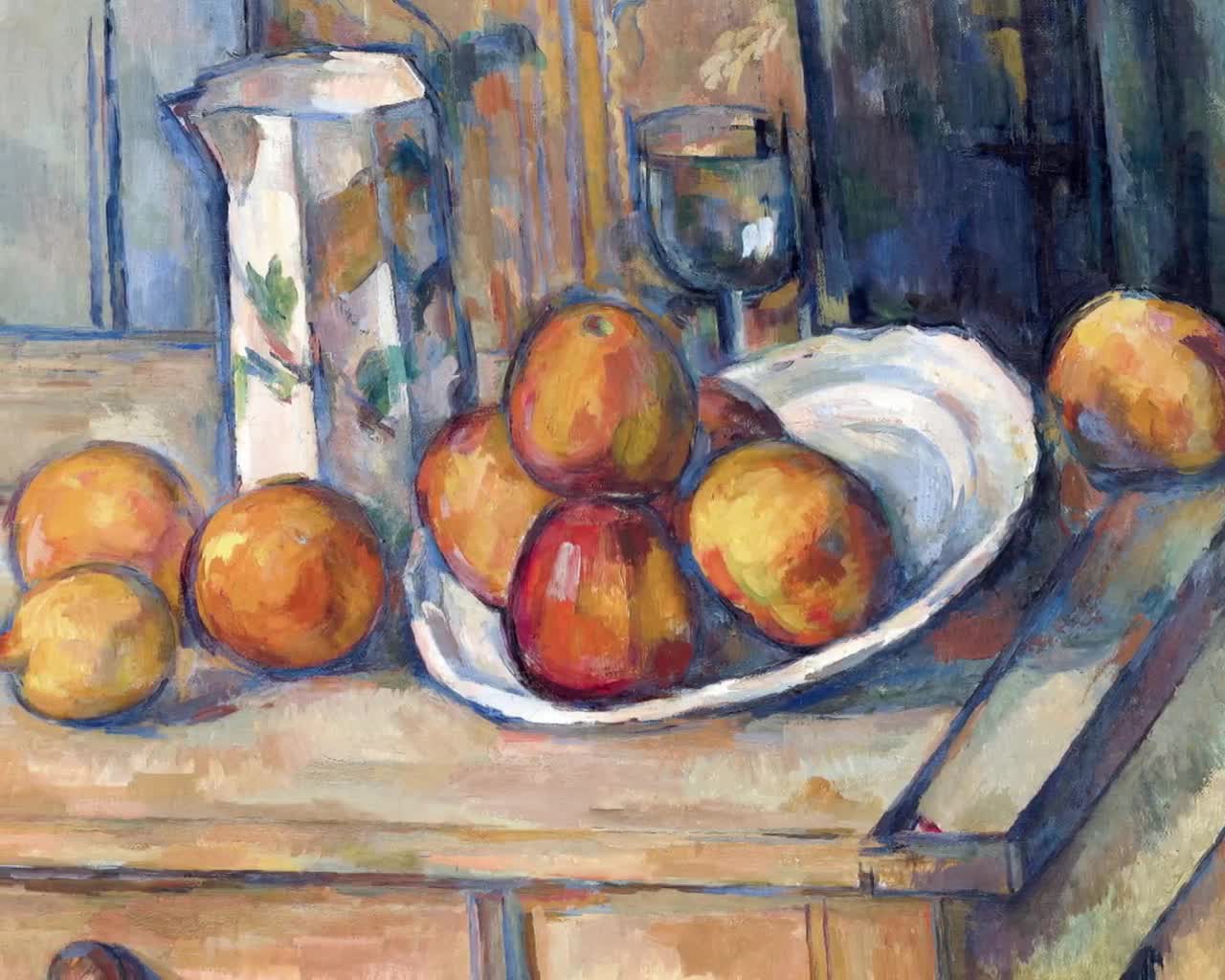 Natura morta del 1900 con brocca di latte e frutta Stampa Cezanne pittura  impressionista vintage, arte della cucina rustica, arte della parete della  fattoria -  Italia