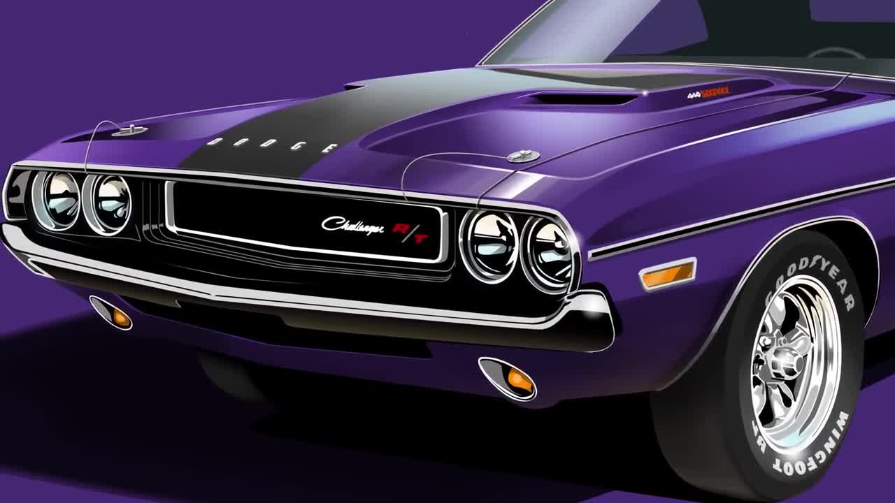 1970 Dodge Challenger R/T - Print of Original Artwork - Etsy