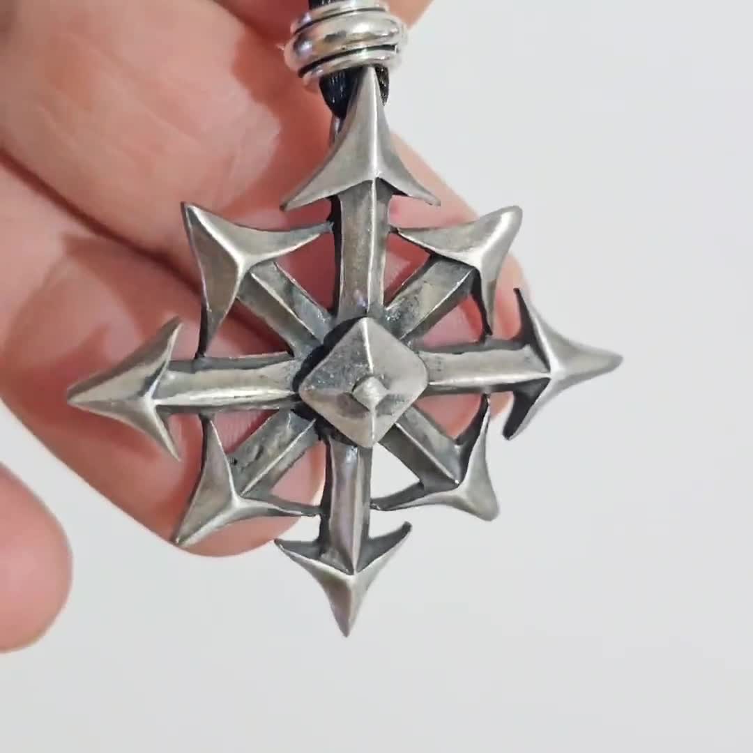 Chaos Star Pendant Crowley Chaostar 8 Pointed Gothic Occultist