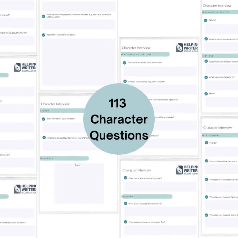 Printable Writing Worksheet Character Interview Activity Writing