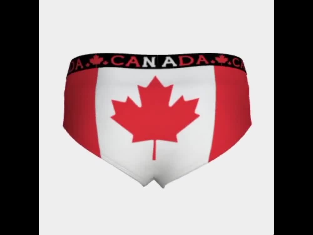 Made in Canada Cheeky Briefs Canada Flag Le Drapeau National Du Canada  Canadian Flag Maple Leaf Panties Patriotic Apparel Memorial Day 