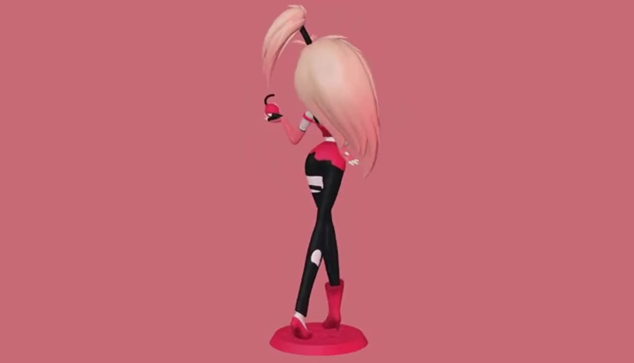 Cherri Bomb from Hazbin Hotel - Collectible 3d printed statues - Perfect  for Home Decor - DIY and Painted Versions