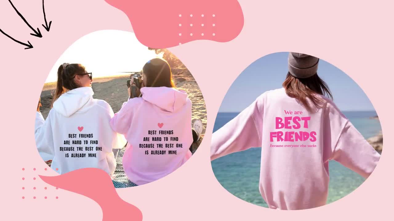Love and Friendship Hoodie, Friends Group Shirt, Bff Gifts