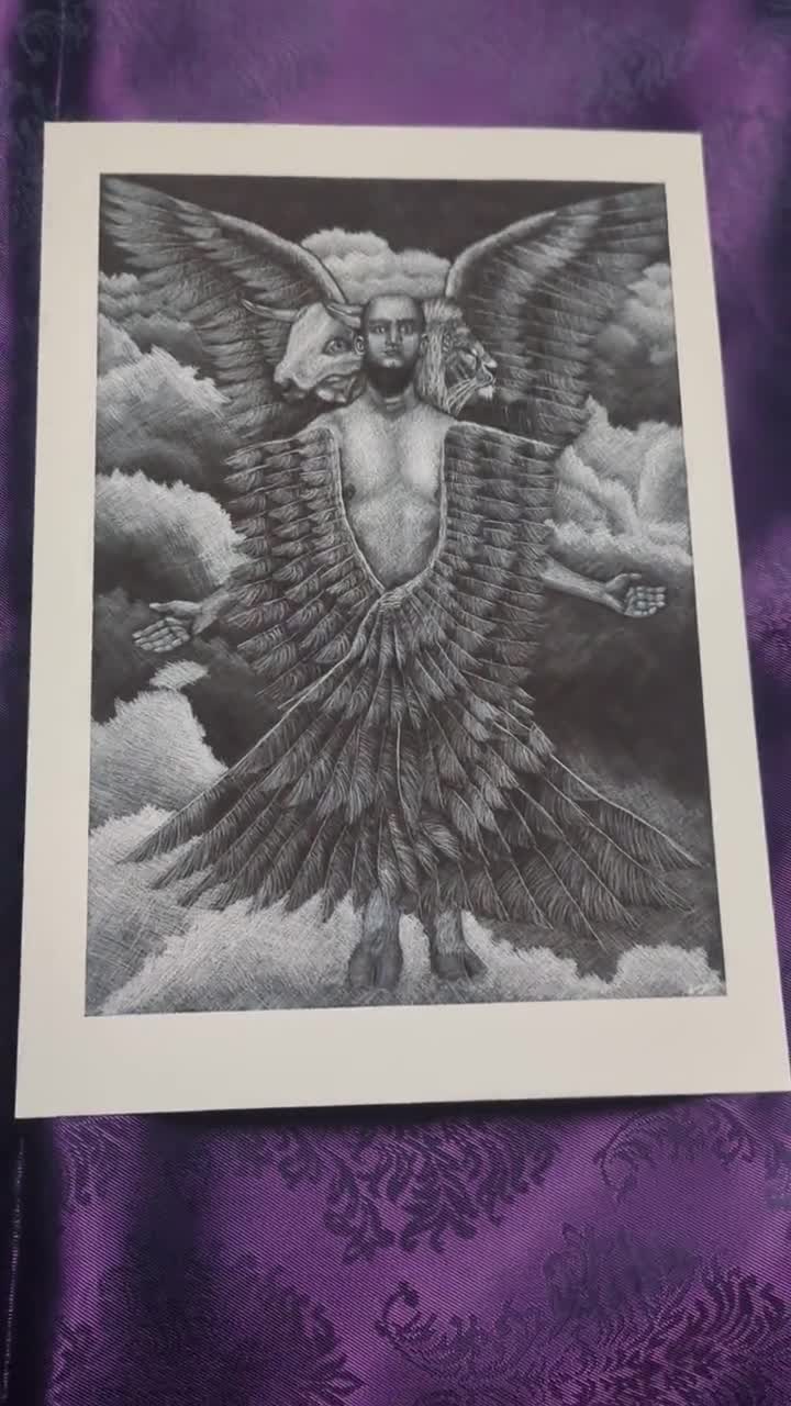 その他 cherubim Cherubim, Biblically Accurate Angel, Limited Edition Mounted Fine