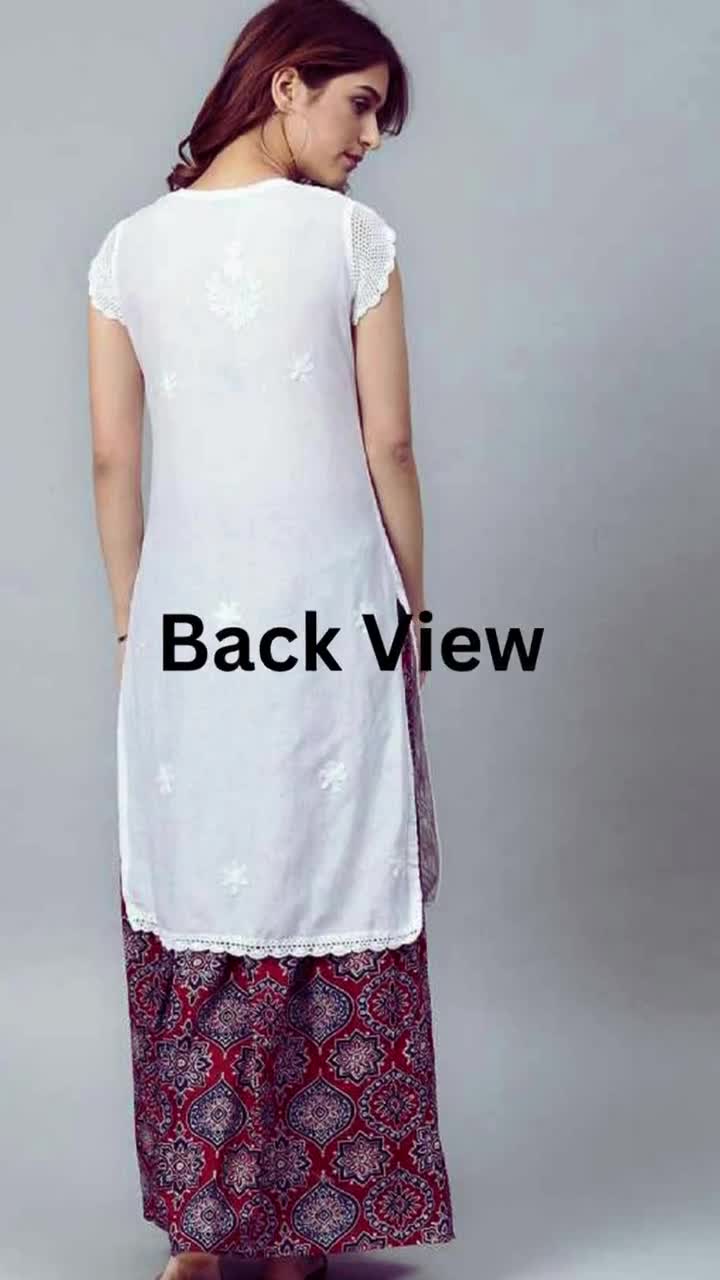 Long Shirt Style Kurti In Milk Fabric – madhurya.com