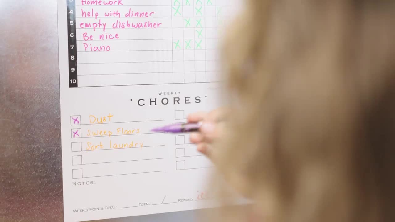 Dry Erase Chores Chart- Chalkboard Design – JennaKate