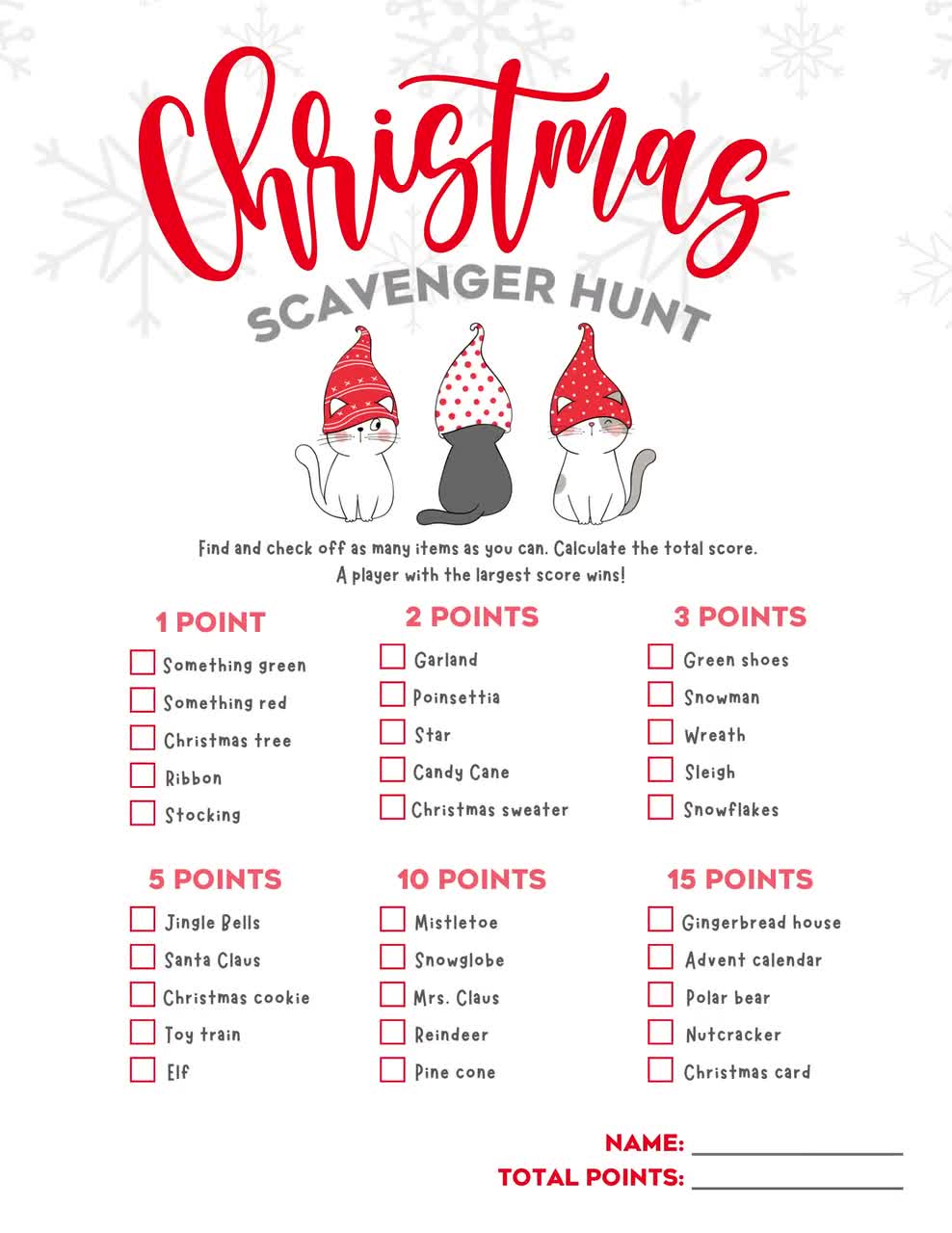 Christmas 2024 scavenger hunt