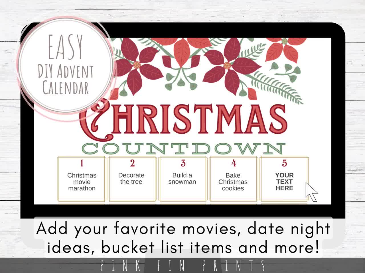 Christmas Advent Calendar 2025 Printable