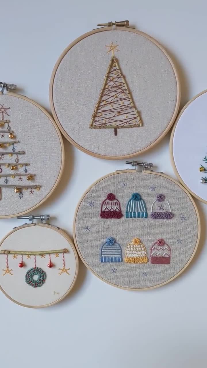 Advent Calendar Hand Embroidery Pattern, Stitch-a-day DIY Christmas Project  