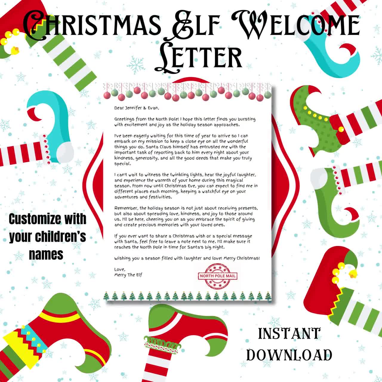 I’m Back Letter From Elf, Hello From Elf, Elf Note, Elf Arrival Letter,  Christmas Elf Letter To Kids, North Pole Delivery, Magical Christmas