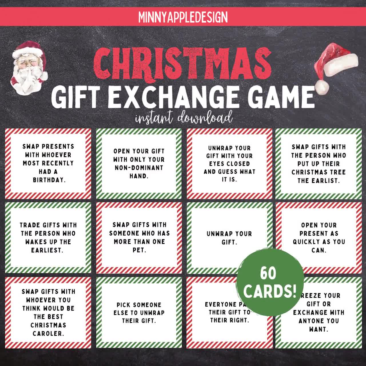 Christmas Gift Exchange Game Christmas Games Printable 