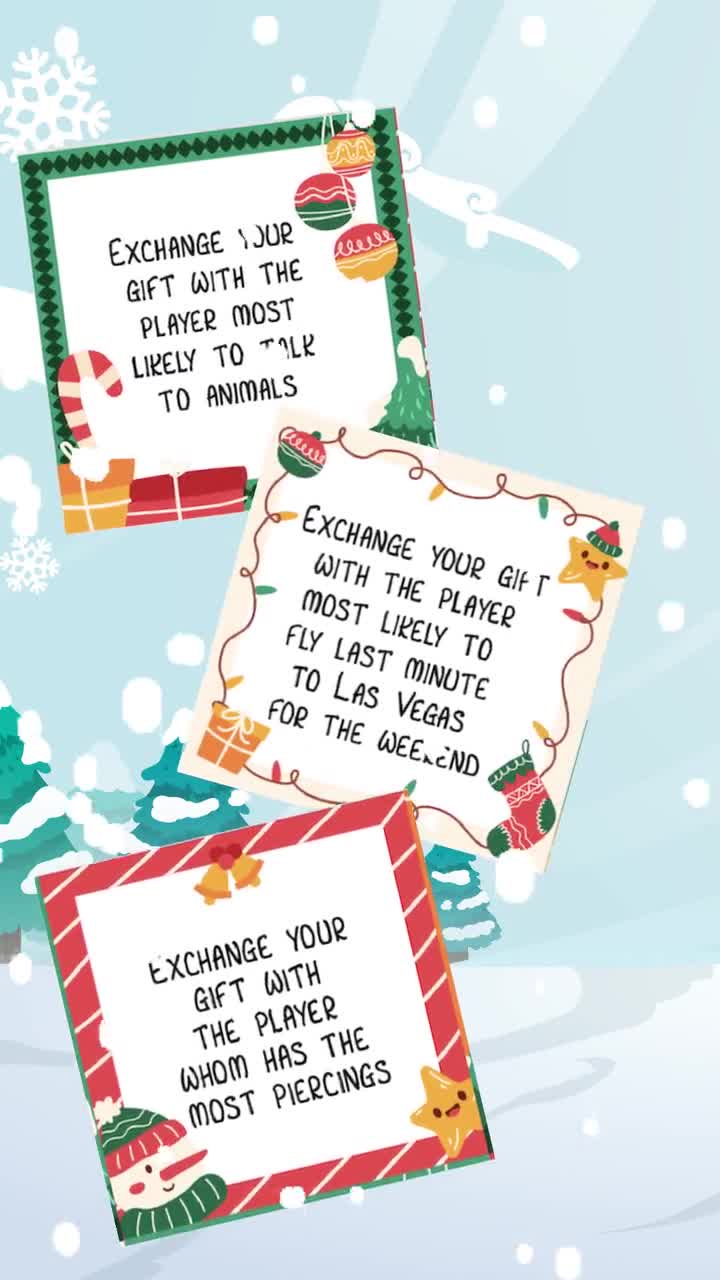  Gift Grab Game: Gift Exchange Game for Christmas White Elephant  or Any Other Holiday or Party : Toys & Games