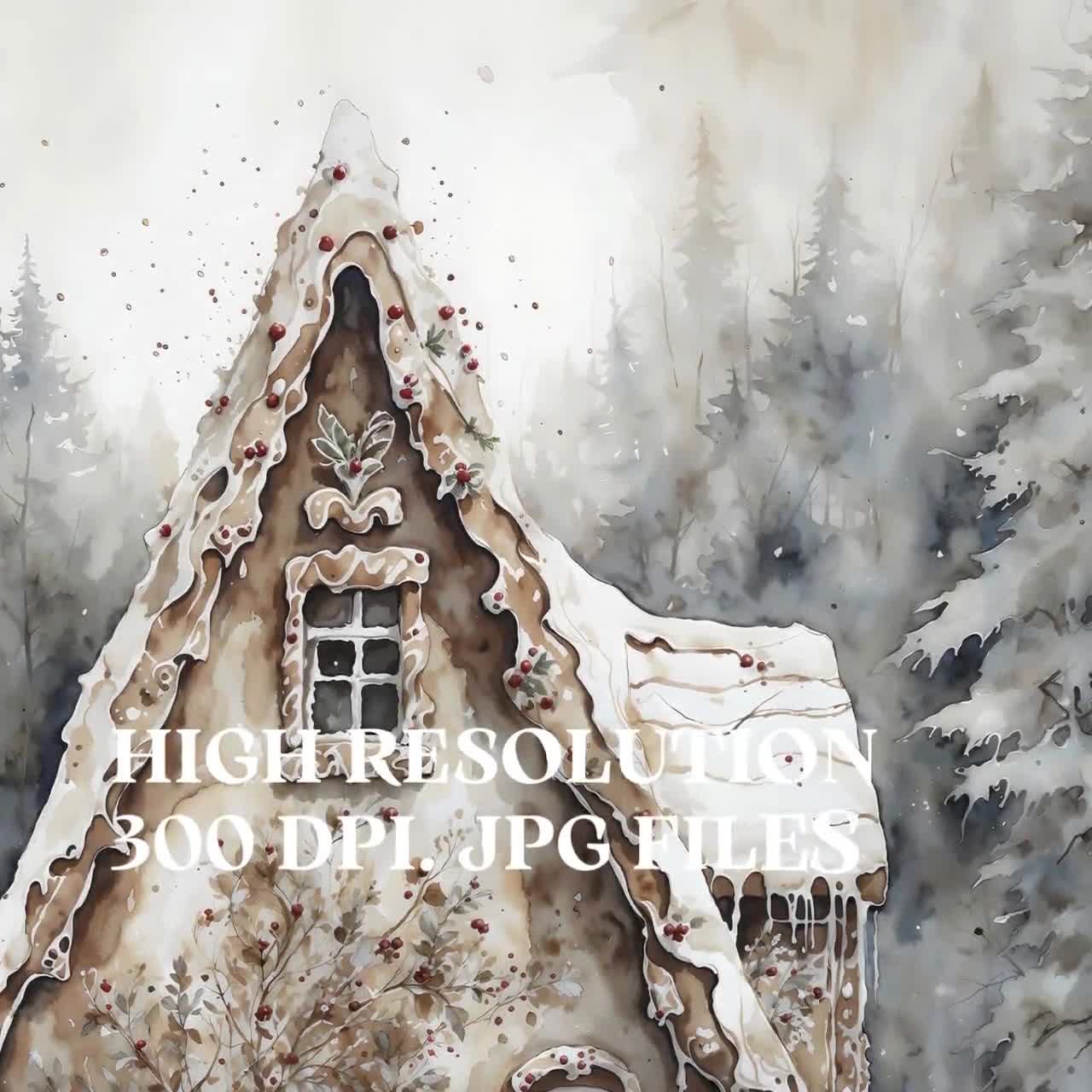 Tela Personalizzata Per Natale Con Pan Di Zenzero | Decorazione Murale Rustica Con Nome Famiglia