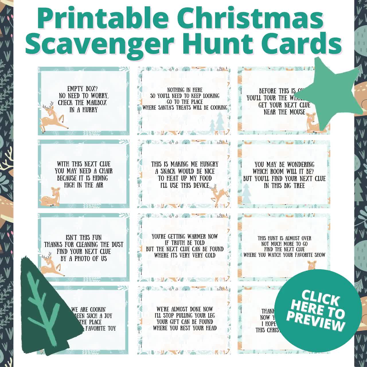 Christmas Scavenger Hunt 1.06.03 PM ecc6ty printable christmas scavenger hunt clue cards (pdf)