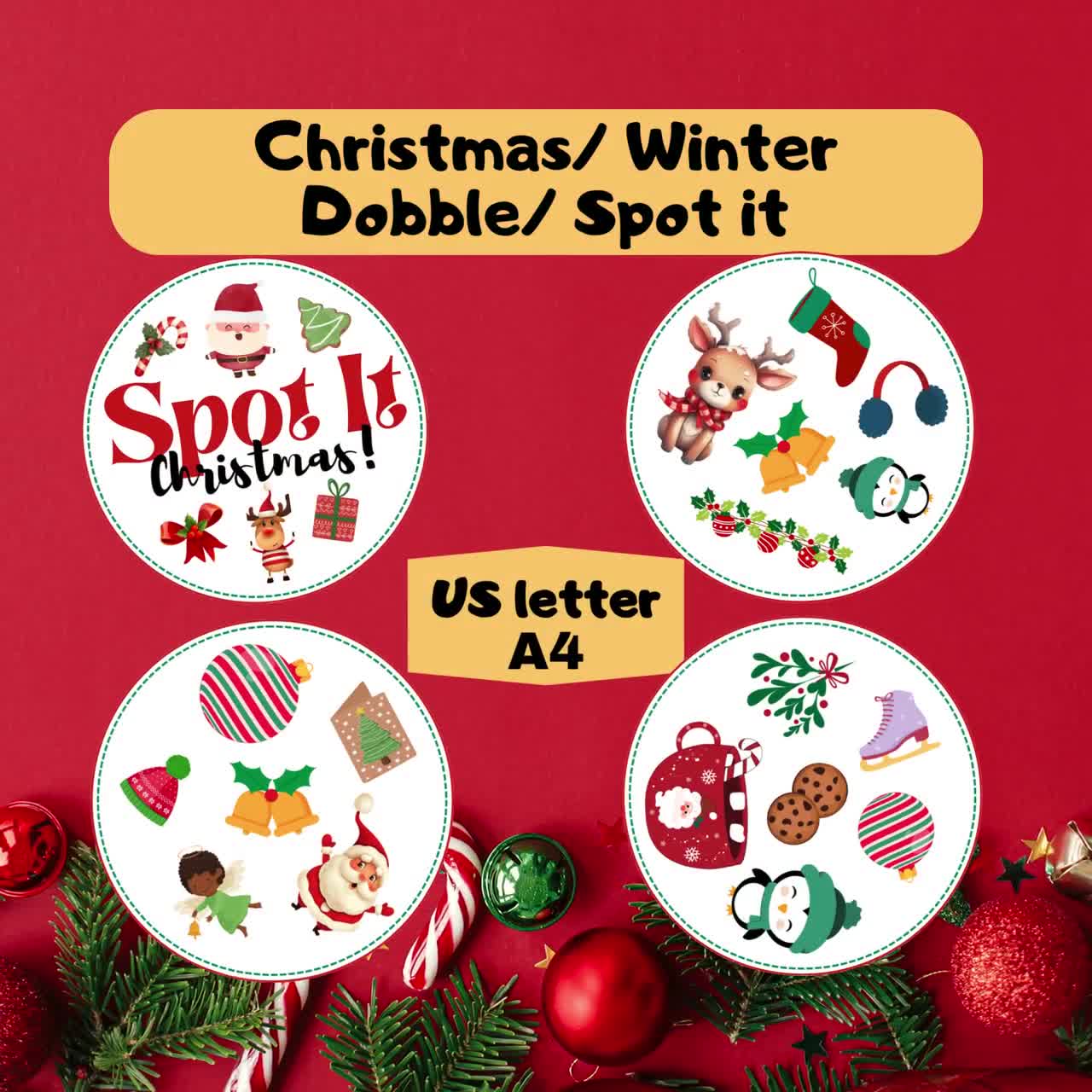 Christmas Winter Dobble Spot it a3zvyk christmas dobble game for kids: spot it cards (pdf download)