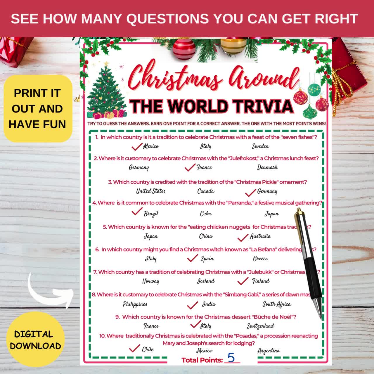 Christmas around the world mcq trivia match mock pfnyqw christmas around the world trivia game for kids,teens,adults|christmas party printable quiz|church educational activity|virtual seniors game