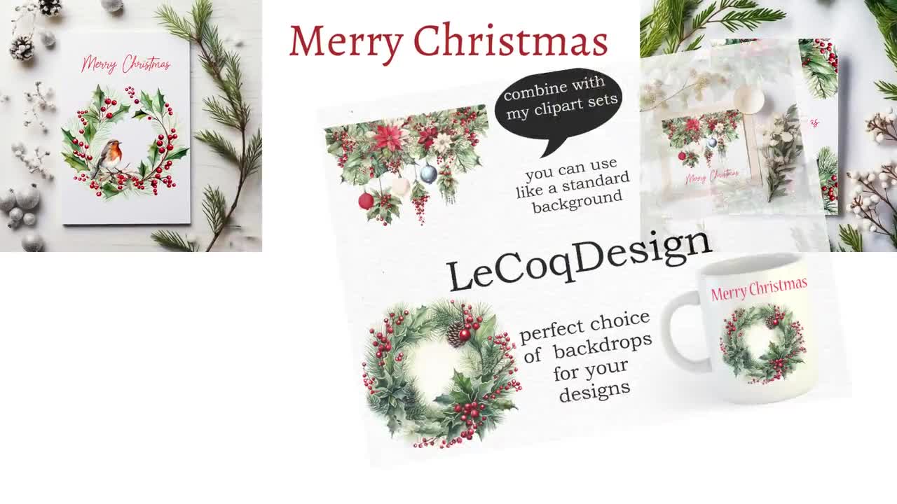 Watercolor Christmas Bow Clipart, Sublimation PNG (2795040)