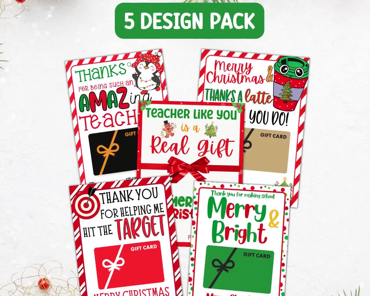   Gift Card - Print - Christmas Goodies: Gift Cards