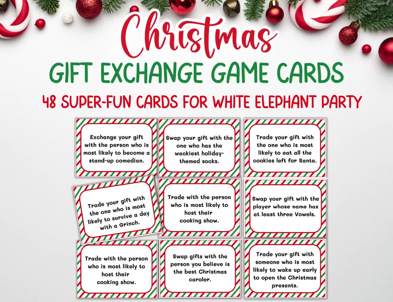  Squirrel Products White Elephant Party Kit Swappy The Chrsitmas  Party Game The Most Fun You Can Have Exchanging Useless Gifts for The  Holidays : Toys & Games