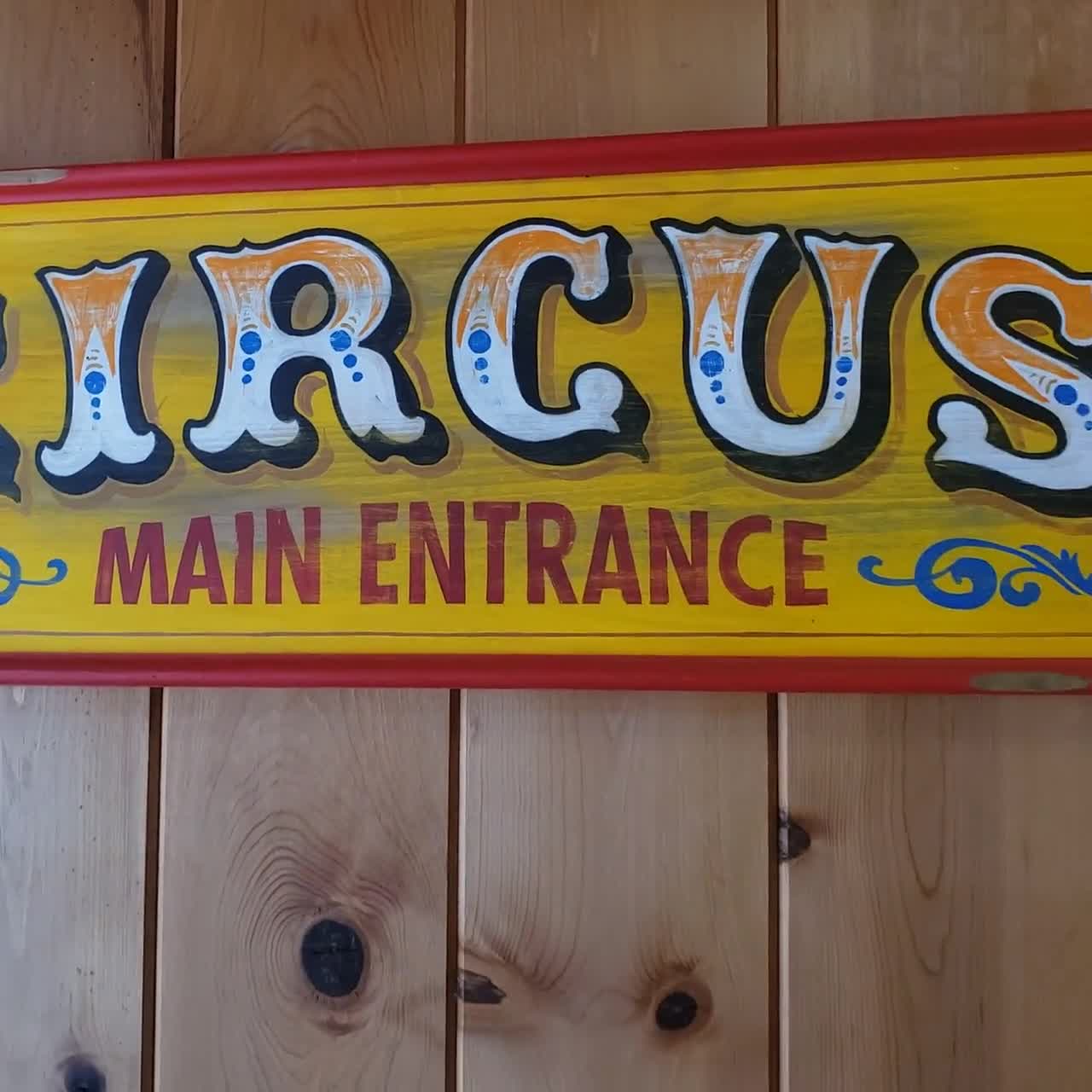Circus Main Entrance Carnival Sign Hand Painted - Etsy