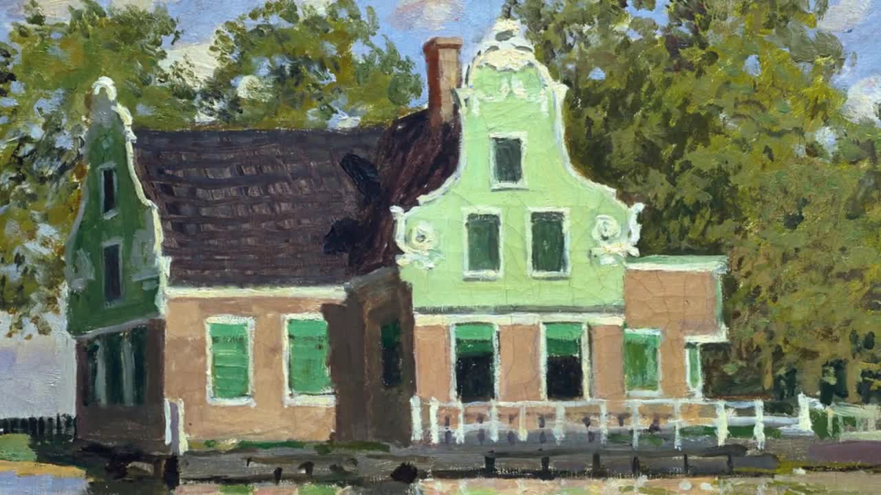 Monet 'houses by the River Zaan' Giclee Print: Dutch Impressionist