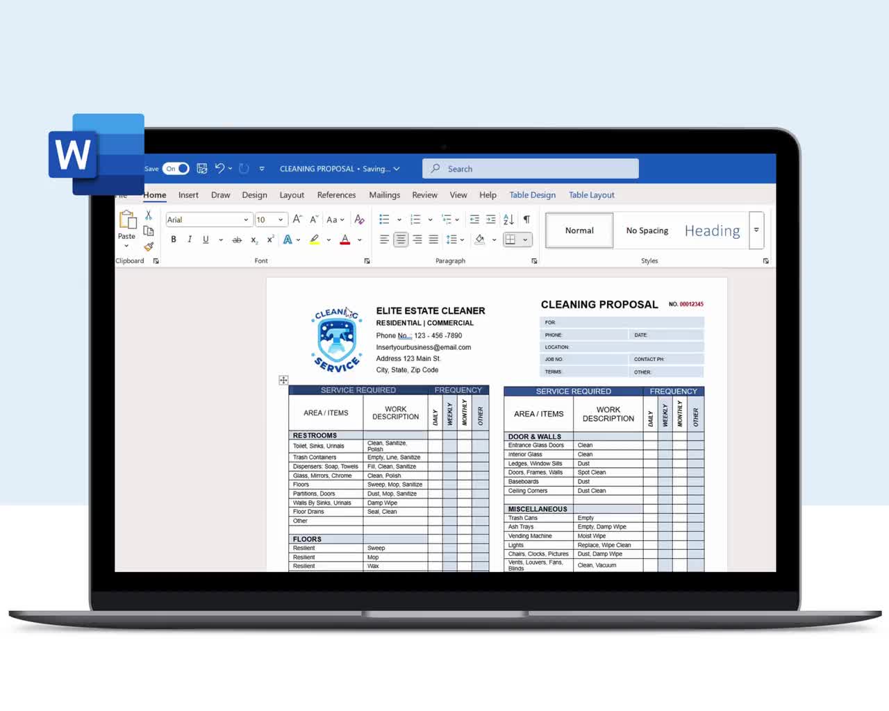 Cleaning Proposal Template, Basic Editable Microsoft WORD and Adobe Acrobat PDF Cleaning Service Proposal, Commercial Cleaning Checklist video poster