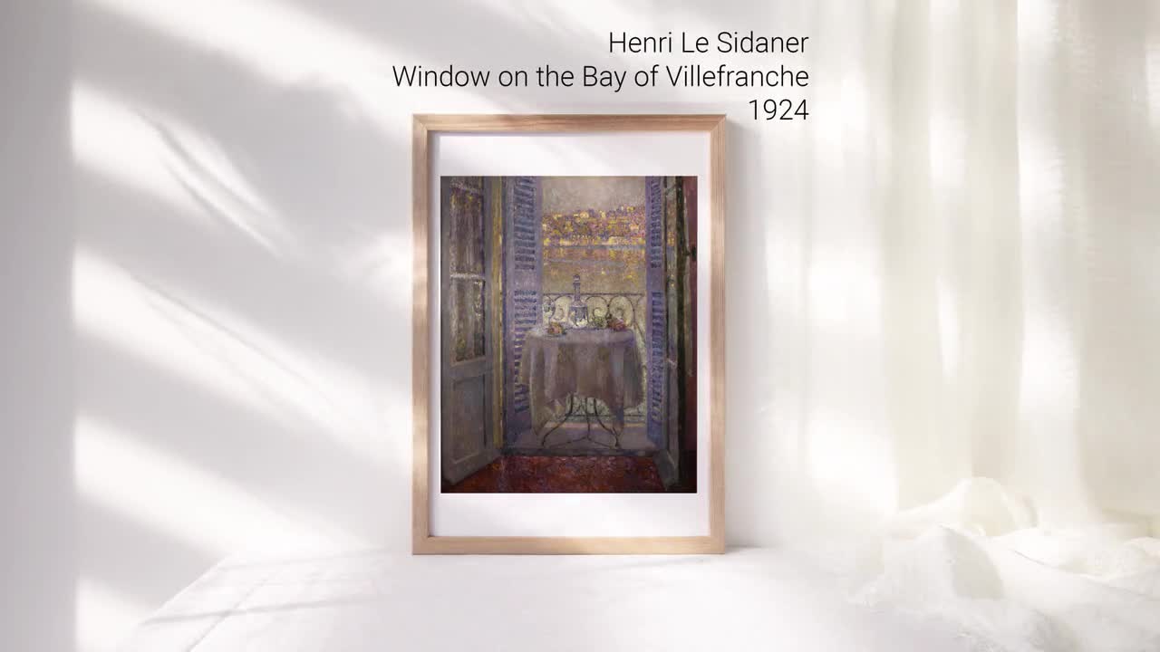 Henri Le Sidaner, Window on the Bay of Villefranche 1924 Fine Art