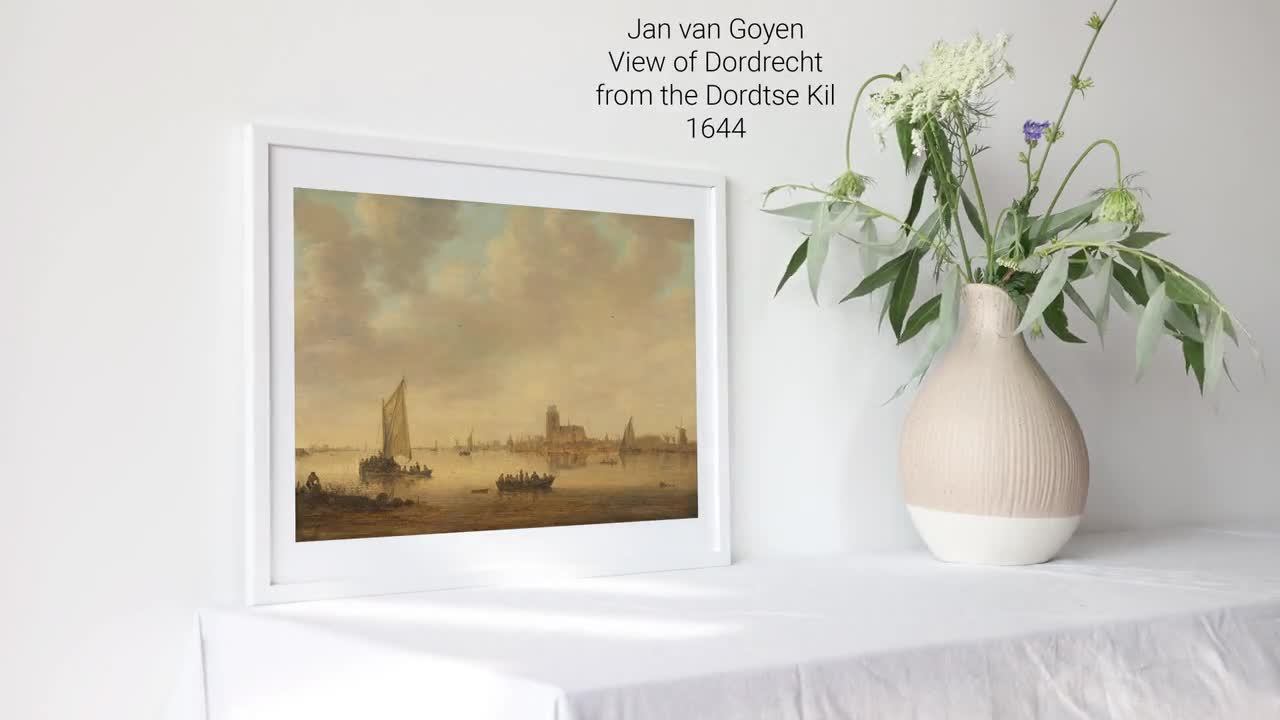 ヤン・ファン・ホイエン、ドルツェキルからのドルトレヒトの眺め 1644